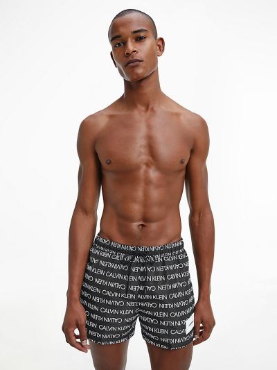 Calvin Klein Fürdőruha HU557432 | Calvin Klein Core Solids Short Drawstring Férfi Úszónadrág Fekete